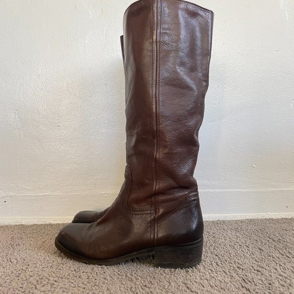 Lucky Brand Brown Leather Knee High Boots - Picture 2 of 5